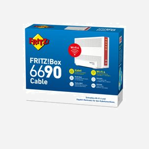 AVM FRITZ!Box 6690 Routeur Wi-Fi 6 (802.11ax) Bi-bande 4800 Mbit/s Gigabit Ethernet 4 ports RJ45, 2 ports USB 3.2, Serveur FTP, Blanc - Miniature 3