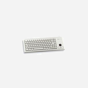 CHERRY G84-4400 Clavier Compact PS/2 QWERTY US 83 touches Gris avec Trackball, Câble 1.75m, Dimensions 370x139x19.6mm, Certification CE/VDE/cURus - Miniature 1