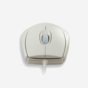 CHERRY M-5400 WheelMouse Optical, Gris clair, Filaire, USB/PS2, 1000 DPI, 3 Boutons, Ambidextre, Câble 1.8m, 121x63x38mm - Miniature 3