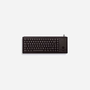 CHERRY G84-4400LPBEU-2 Clavier QWERTY US PS/2 83 Touches Noir avec Trackball, Câble 1.75m, Dimensions 370x139x19.6mm, Durée de vie 20M Caractères - Miniature 1