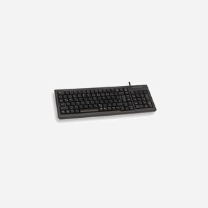 CHERRY G84-5200 Clavier Compact AZERTY FR, USB/PS2, Technologie Cherry ML, 104 touches, 374x139x18mm, Durée de vie 20M frappes, Noir - Miniature 3