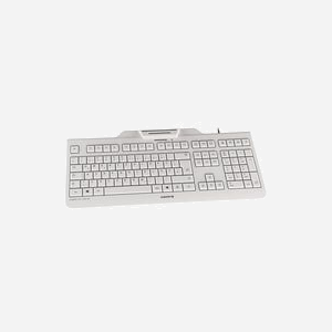 CHERRY KC 1000 SC - Clavier Universel USB AZERTY Belge Blanc - 105 touches, lecteur Smart Card, câble 1.8m, 458x188x46mm, 840g - Miniature 4