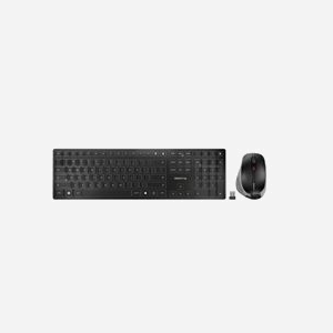 CHERRY DW 9500 SLIM Ensemble Clavier QWERTY Anglais & Souris Optique 3000 DPI, Connectivité RF sans fil + Bluetooth, Portée 10m, Noir/Gris - Miniature 1