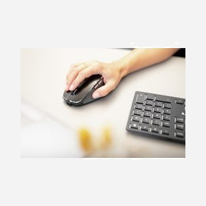 CHERRY DW 9500 SLIM Ensemble Clavier QWERTY Anglais & Souris Optique 3000 DPI, Connectivité RF sans fil + Bluetooth, Portée 10m, Noir/Gris - Miniature 5