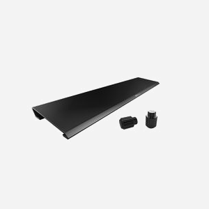 CHERRY AC 3.3 Repose-Poignet Aluminium Noir 430x21x100mm, Poids 379g - Référence JA-0330-2 - Miniature 1