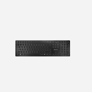 CHERRY KW 9100 SLIM Clavier Universel RF sans fil + Bluetooth, QWERTZ Allemand, Cherry SX, Noir, Batterie 650mAh, Portée 10m