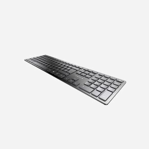 CHERRY KW 9100 SLIM Clavier AZERTY Français RF sans fil + Bluetooth, Cherry SX, 108 Touches, Batterie 650mAh, Noir, Portée 10m - Miniature 2
