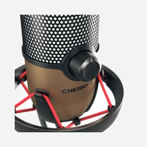 CHERRY UM 9.0 PRO RGB Microphone de Table USB 24-bit/192kHz Noir/Cuivre, Sortie Casque, SPL 122dB, Câble 2.5m, Compatible Windows/macOS - Miniature 3