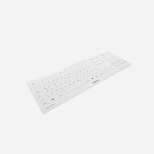 CHERRY Stream Clavier Universel Blanc, QWERTZ Allemand, Connectivité USB & Sans Fil 2.4GHz, 115 Touches Cherry SX, Portée 10m, Alimentation Piles AA. - Miniature 2