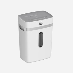HP OneShred 12CC Destructeur Papier Coupe Particules 4x4mm (P-4) 22cm 12 Feuilles, Bac 23L, 65dB, Anti-Bourrage, Blanc, 345x235x485mm - Miniature 2