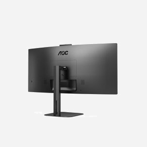 AOC CU34V5CW/BK Écran LED 34" WQHD 3440x1440 VA Incurvé 1500R, 100Hz, 1ms, USB-C 65W, Hub USB 3.2, Webcam Windows Hello, AMD FreeSync - Miniature 3