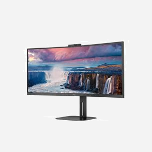 AOC CU34V5CW/BK Écran LED 34" WQHD 3440x1440 VA Incurvé 1500R, 100Hz, 1ms, USB-C 65W, Hub USB 3.2, Webcam Windows Hello, AMD FreeSync - Miniature 4