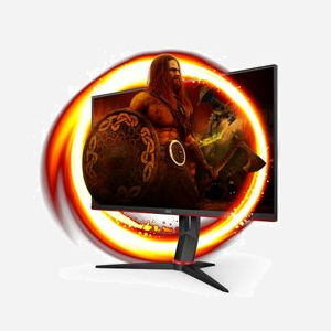 AOC 27G2SPU/BK - Écran 27" IPS Full HD 1920x1080 165Hz 1ms MPRT, AdaptiveSync, 250cd/m², HDMI/DP, Hub USB 3.2, Haut-parleurs 2W, Noir/Rouge - Miniature 2