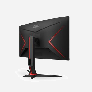 AOC CQ27G2S/BK Moniteur PC 27" Quad HD (2560x1440) VA 165Hz 4ms incurvé 1500R, HDMI 2.0/DisplayPort 1.4, HDR10, Noir/Rouge - Miniature 4