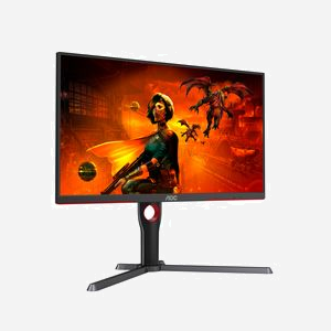 AOC U27G3X/BK - Moniteur 27" 4K UHD IPS 160Hz 1ms G-Sync Compatible - 3840x2160, HDMI 2.0, DisplayPort 1.2, Hub USB 3.2 - Noir/Rouge - Miniature 4