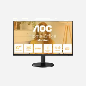 AOC U27B3AF Moniteur LED 27" 4K UHD 3840x2160 IPS 60Hz, 4ms, HDR10, HDMI 2.0/DisplayPort 1.4, Haut-parleurs 2W, Réglage Hauteur, Noir