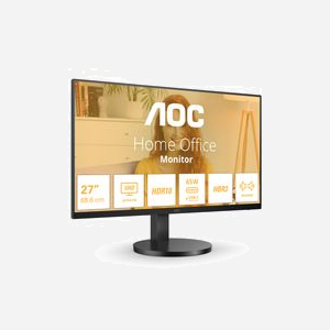 AOC U27B3CF Moniteur LCD 27" 4K UHD (3840x2160) IPS 60Hz, 4ms, 350cd/m², HDR10, USB-C (Power Delivery 65W), HDMI 2.0, Hub USB 3.2, Noir