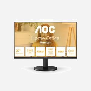 AOC U27B3CF Moniteur LCD 27" 4K UHD (3840x2160) IPS 60Hz, 4ms, 350cd/m², HDR10, USB-C (Power Delivery 65W), HDMI 2.0, Hub USB 3.2, Noir - Miniature 2