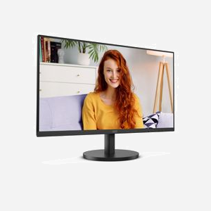 AOC U27B3M - Moniteur LCD 27" 4K UHD (3840x2160) VA 60Hz, 4ms, HDR10, AdaptiveSync, HDMI 2.0/DisplayPort 1.4, Noir, Haut-parleurs intégrés - Miniature 4