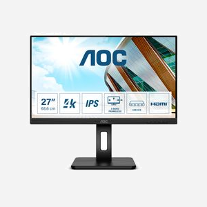 AOC U27P2 - Écran LED 27" 4K Ultra HD (3840x2160) IPS 4ms 350cd/m² 109% sRGB Hub USB 3.2 HDMI 2.0/DP 1.2 AMD FreeSync
