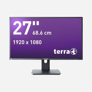 TERRA Ecran LED 27" Full HD (1920x1080) IPS 75Hz, 5ms, 300cd/m², DP/HDMI, VESA 100x100, Noir - Référence 3030207 - Miniature 1