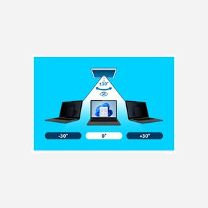 Kensington Filtre Confidentialité 13.3" (33.8cm) 16:9 - Anti-Reflet & Anti-Espion - Réversible Brillant/Mat - Angle de Vue 30° - LCD - Installation Adhésive - Miniature 3