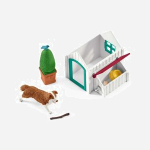schleich Horse Club 42458 : Jument Appaloosa & Poulain avec Ruby, niche et accessoires. Plastique multicolore, 20 pièces, 5-12 ans. Dimensions : 400x300x200 mm - Miniature 2