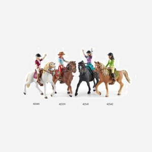 schleich Horse Club : Figurine Hannah & Cayenne, réf. 42539. Cheval Quarter Horse avec figurine articulée, accessoires d'équitation Western. 5-12 ans. Dimensions : 155x50x180mm. - Miniature 5