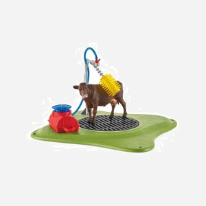 schleich FARM WORLD 42529 - Station de Lavage Vache Multicolore, 3 Figurines, Dès 3 ans, Assemblage requis, 570x400x170 mm, Fabrication Allemande - Miniature 4