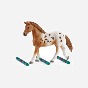 schleich HORSE CLUB 42433 Entraînement au Concours Lisa, Ensemble de jeu avec 3 Figurines, Accessoires, 5-12 ans, Multicolore, Dimensions 245x52x190 mm - Miniature 2