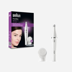 Braun FaceSpa 810 Épilateur Visage 10 Pinces & Brosse Nettoyante Micro-Oscillations, Lavable, Autonomie 50 min, Batterie AA, Pour Joues/Menton/Front - Miniature 2