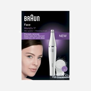 Braun FaceSpa 810 Épilateur Visage 10 Pinces & Brosse Nettoyante Micro-Oscillations, Lavable, Autonomie 50 min, Batterie AA, Pour Joues/Menton/Front - Miniature 3