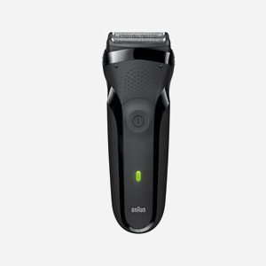 Braun Series 3 300s Rasoir à Grille Noir - 2 SensoFoil, Batterie NiMH, Autonomie 20min, Charge Rapide 5min, Tondeuse Intégrée, Lavable, Indicateur LED - Miniature 1