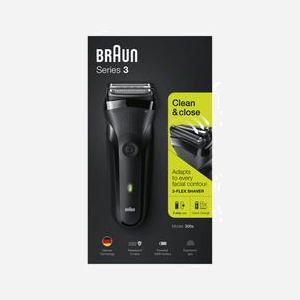 Braun Series 3 300s Rasoir à Grille Noir - 2 SensoFoil, Batterie NiMH, Autonomie 20min, Charge Rapide 5min, Tondeuse Intégrée, Lavable, Indicateur LED - Miniature 2