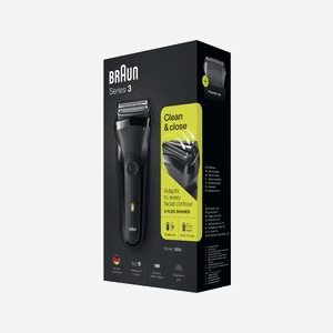 Braun Series 3 300s Rasoir à Grille Noir - 2 SensoFoil, Batterie NiMH, Autonomie 20min, Charge Rapide 5min, Tondeuse Intégrée, Lavable, Indicateur LED - Miniature 3