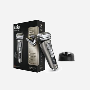 Braun Series 9 81666380 Rasoir Électrique Graphite, Système de Rasage à Grille, Tondeuse, Écran LED, Autonomie 60min, Recharge 1h, Batterie Li-Ion, Wet&Dry