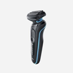 Braun Series 5 50-M1000s Rasoir à Grille Noir/Bleu, Batterie Li-Ion 50min Autonomie, Wet & Dry, Têtes Flexibles, 100-240V - Miniature 3