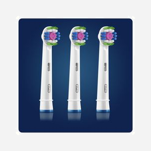 Oral-B 3D White 80338474 : Pack de 3 têtes de brosse à dents blanches, technologie CleanMaximiser, compatibilité manches Oral-B (hors Pulsonic et iO) - Miniature 2