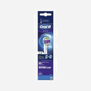Oral-B 3D White 80338474 : Pack de 3 têtes de brosse à dents blanches, technologie CleanMaximiser, compatibilité manches Oral-B (hors Pulsonic et iO) - Miniature 3