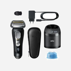 Braun Series 9 9460cc Rasoir Grille Noir - Batterie Lithium-Ion 60min, Lames Acier Inoxydable, Port USB, Station Nettoyage, Étui - Miniature 2