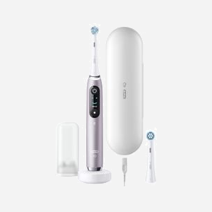 Oral-B iO Series 9n Brosse à dents rotative oscillante Adulte Rose avec 6 modes, écran OLED, Bluetooth, batterie Li-Ion et minuteur 2 min