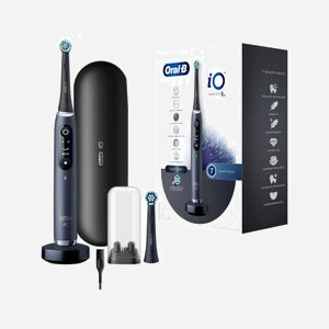 Oral-B iO Series 9N Brosse à Dents Vibrante Adulte Noire, 7 Modes, Minuteur 2min, Capteur de Pression, Batterie Intégrée, 1 Poignée, 1 Brossette