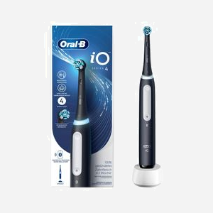 Oral-B iO Series 4 Noire - Brosse à Dents Électrique Adulte, 4 Modes (Soin, Sensible, Blanchiment), Minuteur 4x30s, Bluetooth, Batterie Li-Ion, 1 Tête - Miniature 2