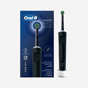Oral-B Vitality Pro Brosse à dents rotative adulte noire, 3 modes (Soin quotidien, Sensible), Minuteur 2 min, Batterie rechargeable, 1 poignée, 1 tête - Miniature 2
