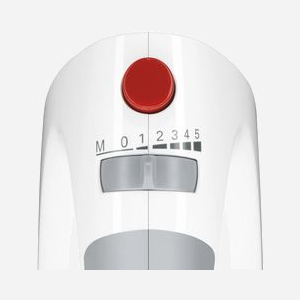 Bosch MFQ3540 Batteur à Main 450W Gris/Blanc : 5 Vitesses + Pulse, Fouets Turbo Inox, Crochets Pétrisseurs, Pied Mixeur Plongeant, Hachoir - Miniature 2
