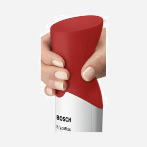 Bosch MSM64010 - Mixeur Plongeant 450W, 2 Vitesses, Lame Inox 4 Lames, Pied Amovible Thermorésistant, Récipient Gradué, Rouge/Blanc - Miniature 2