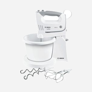 Bosch MFQ36460 Robot Mixer 450W Blanc : Blender & Mélange, 5 Vitesses, Turbo, Bol et Boîtier Plastique, 220-240V, Dimensions 154x208x74mm, Batteurs Inclus.
