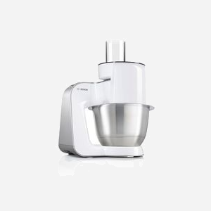 Bosch MUZ5VL1 VeggieLove - Kit d'accessoires râpe/émince pour robot ménager MUM5, Acier Inoxydable/Blanc, 5 disques (râper fin/épais, émincer fin/épais, concasser, julienne) - Miniature 3