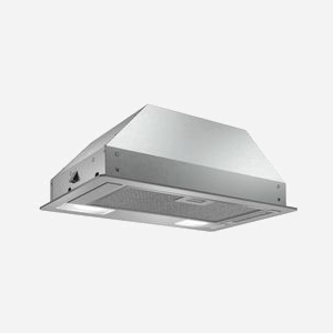 Hotte Îlot Bosch Serie 2 DLN53AA70 Acier Inoxydable, 302 m³/h, Conduit/Recirculation, 534x300x208mm, LED 2x3W, Filtre Aluminium, 62dB, Classe E