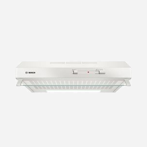 Hotte Murale Bosch Serie 2 DUL62FA21 Blanc, 250 m³/h, Extraction Conduit, Classe E, LED 4W, 60cm, 68dB, Filtre Toison, Diamètre Conduit 12cm - Miniature 1